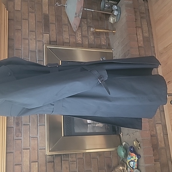 KUPPENHEIMER black trench coat wool lining size R44 belted rain and stain repell - Picture 9 of 15